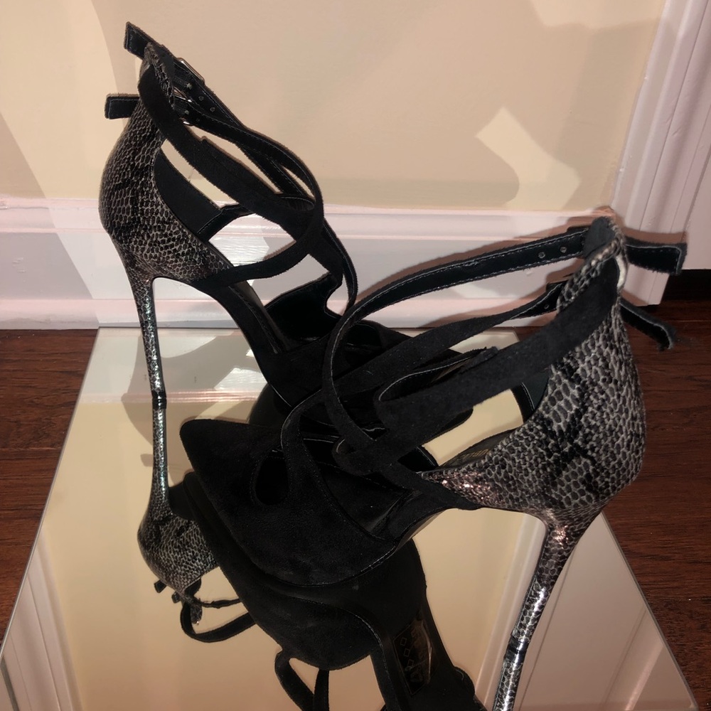 Vintage suede and gray black shoes